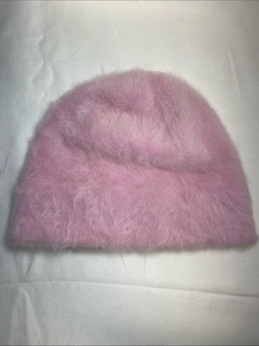 Beautiful Bula Pink Angora Blend Beanie